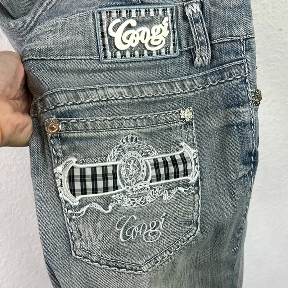 Coogi Y2K Jumpsuit Overalls Halter Neck Backless Women Size 5/6 - Picture 7 of 10